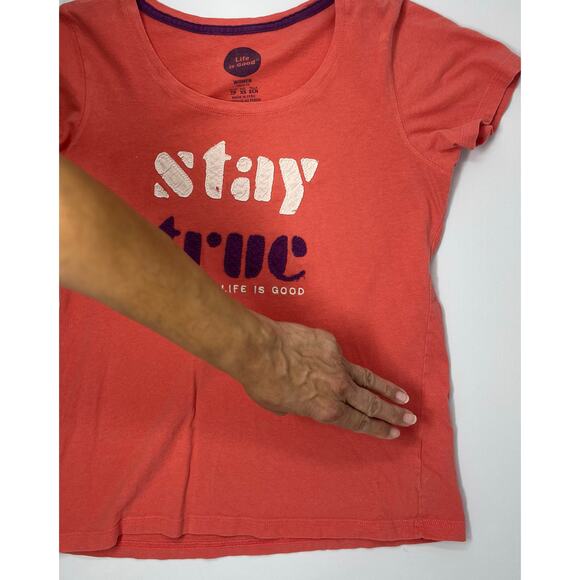 Life is Good Stay True Women's Classic Fit Applique Size XL Pre-Owned fair - Picture 6 of 9